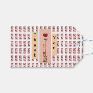 Einfache rote Blume Geschenkanhänger