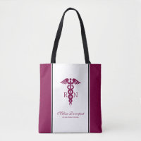 Einfache rote Caduceus Registered Nurse RN Symbol