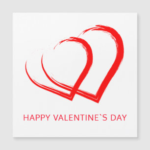 Einfache rote Herz Happy Valentinstag Karte
