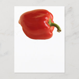 Einfache rote Paprika-Foto auf Weiß Postkarte