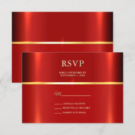 Einfache rote RSVP-Karte RSVP Karte