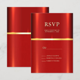 Einfache rote RSVP-Karte RSVP Karte
