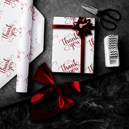 Einfache rote Schrift | Candy Cherry Apple Danke Geschenkpapier