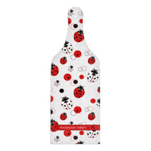 Einfache rote, schwarze und weiße Ladybug-Muster Schneidebrett