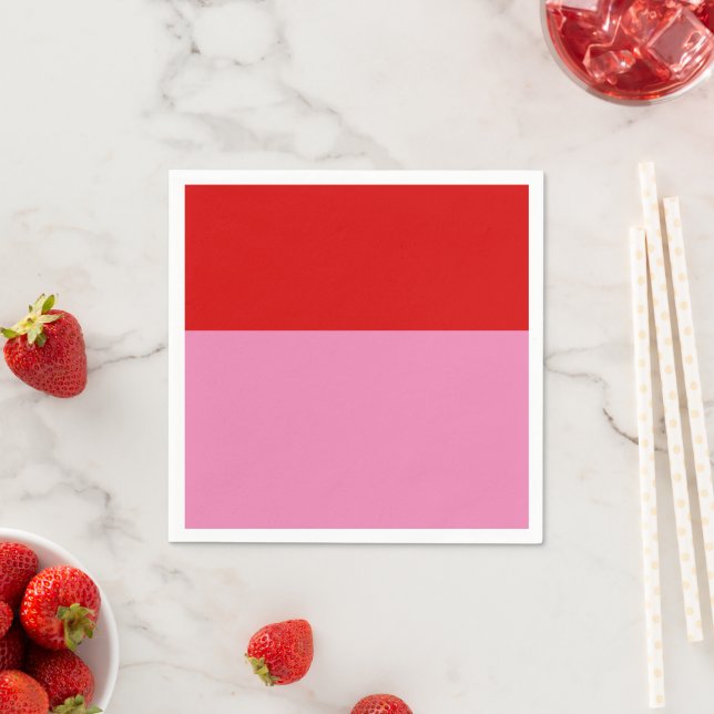 Einfache rote und rosa Party-Feier Serviette (Beispiel)