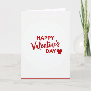 Einfache rote Valentinskarte Karte