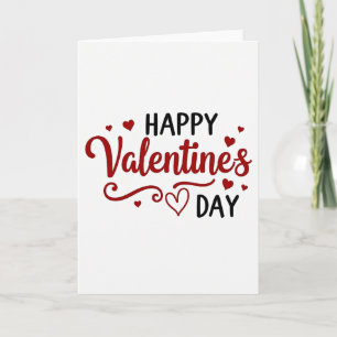 Einfache rote Valentinstagskarte Karte