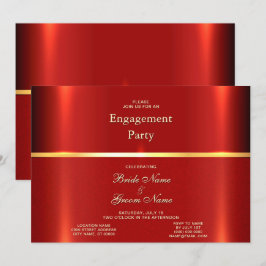 Einfache Rote Verlobung Einladung