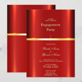 Einfache Rote Verlobung Einladung