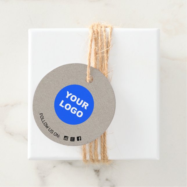 Einfache Round Kraft-Add-On für Social Media Geschenkanhänger (Beispiel)