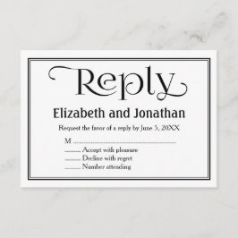 Einfache RSVP-Karte für Christliche Hochzeiten in  RSVP Karte