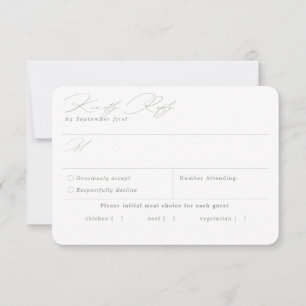 Einfache RSVP-Karte im grünen Gehäuse RSVP Karte