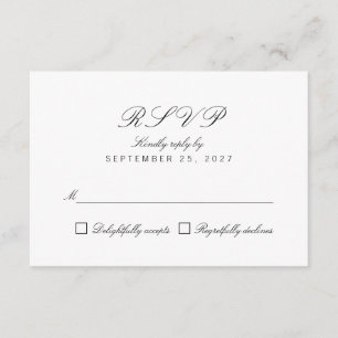 Einfache RSVP-Karte mit schlichter Elegant RSVP Karte