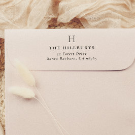 Einfache Rücksendeadresse für klassische Monogramm Gummistempel