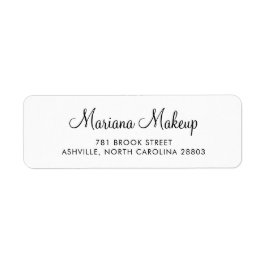 Einfache Rücksendeadresse für Schwarz-weißes Skrip