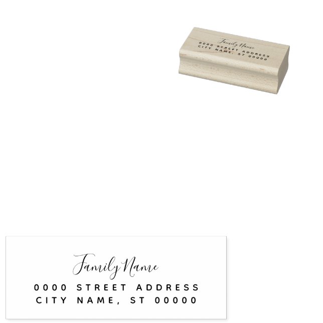Einfache Rücksendeadresse Gummi Briefmarke Gummistempel (Stempel)