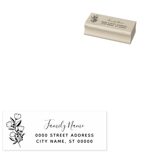 Einfache Rücksendeadresse Gummi Briefmarke Gummistempel (Stempel)