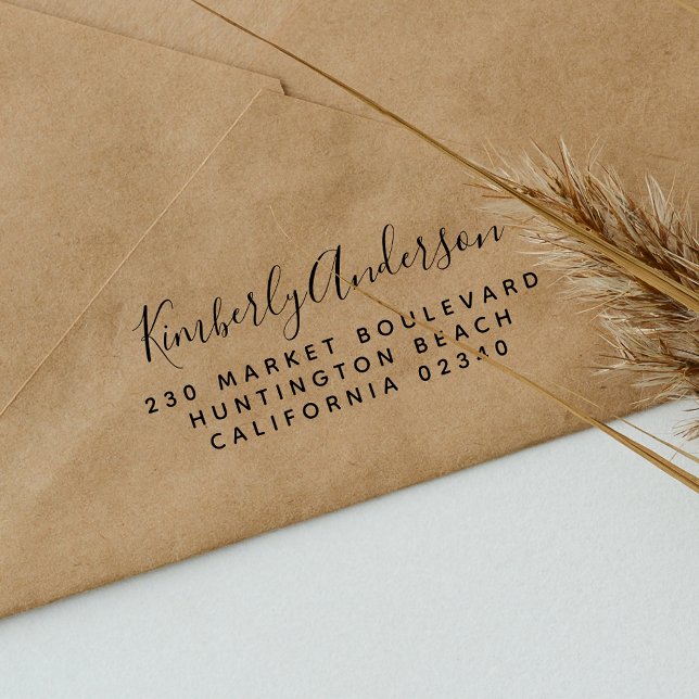 Einfache Rücksendeadresse von Skriptnamen und Kont Gummistempel (Von Creator hochgeladen)