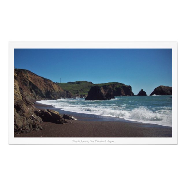 "Einfache Ruhe", Strandlandschaftsfotografie Fotodruck (Vorne)