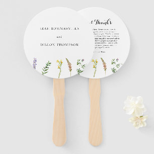 Einfache Rustikale Boho Blumen Wilde Blumen Hochze Fächer