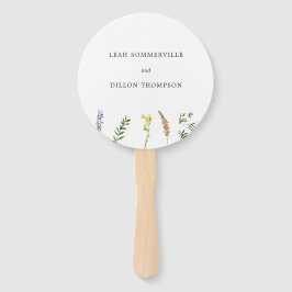 Einfache Rustikale Boho Wildblume Hochzeit Fächer