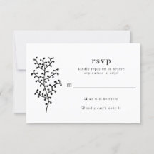 Einfache rustikale Botanische Schwarztypografie-Ho