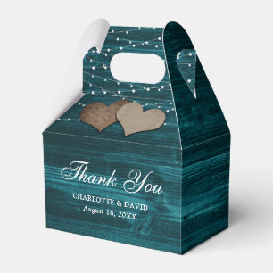 Einfache rustikale Gastgeschenk Hochzeit aus Aquam Geschenkschachtel