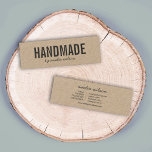 Einfache rustikale, handgemachte Social Media Kraf Mini Visitenkarte<br><div class="desc">Stilvolle rustikale Mini-kraft-Visitenkarte mit dem Wort "Handmade" in fett gedrucktem Schriftart und einem stilvollen Skript für Ihren Namen oder Shop-Namen in dunkelgrau. Diese kleine handgefertigte Social Media Visitenkarte ist extrem vielseitig; Sie können den Schriftart, den Schriftart ändern und als Visitenkarte verwenden oder als Anhänger an Ihre handgefertigten Artikel anhängen. Diese...</div>