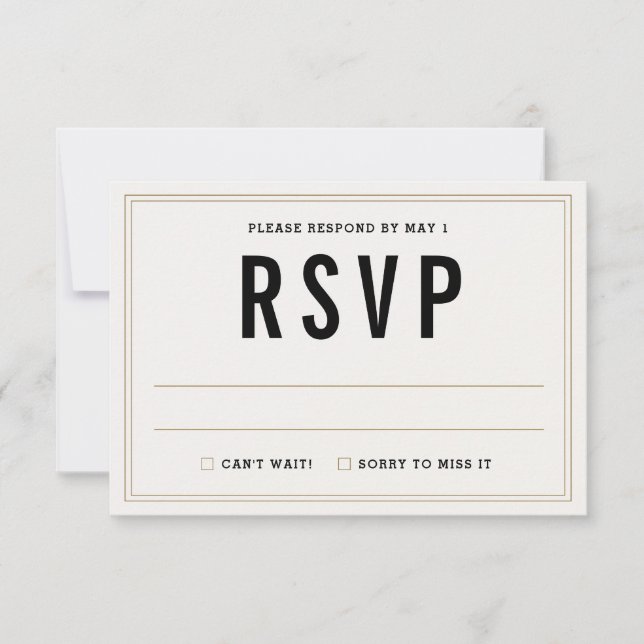 Einfache Rustikale Hochzeitkarte für RSVP - Blumen (Vorderseite)