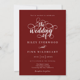 Einfache rustikale Hochzeitseinladung Einladung
