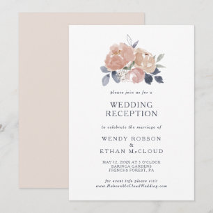 Einfache Rustikale Hochzeitsempfehlung Einladung