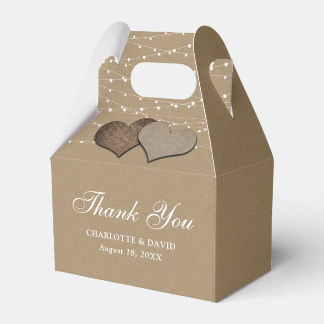 Einfache rustikale Imitate, die Papierbox mit Kraf Geschenkschachtel (Vorderseite)