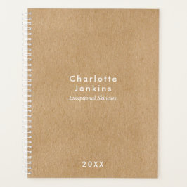 Einfache rustikale Kraft Modernes Berufliches Gesc Planer