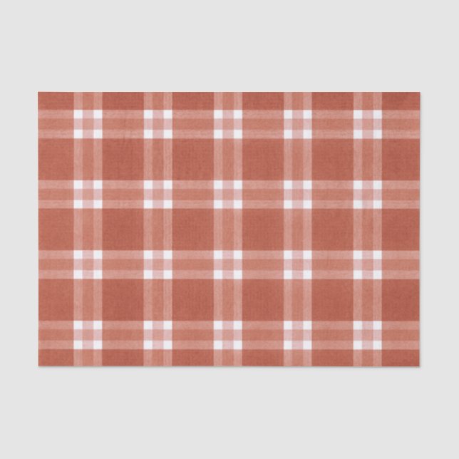 Einfache rustikale rote Muster Weihnachten  Seidenpapier (Vorderseite)