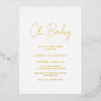 Einfache rustikale Schrift Elegant Baby Shower Gol