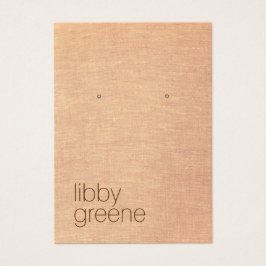 Einfache rustikale Tan Juwelierverschlusskarte