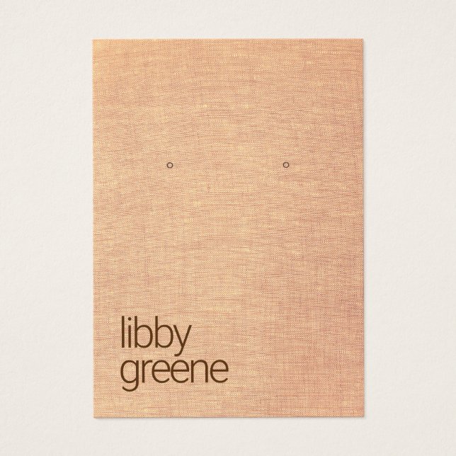 Einfache rustikale Tan Juwelierverschlusskarte (Vorderseite)