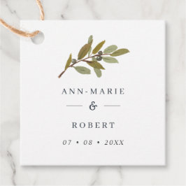 Einfache rustikale Zweigstelle für Hochzeiten Geschenkanhänger