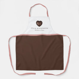 Einfache saubere Bäckerei Brot und Rosa Schürze