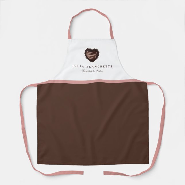 Einfache saubere Bäckerei Brot und Rosa Schürze (Vorderseite)