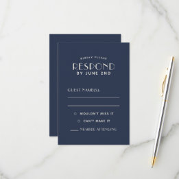 Einfache, saubere Minimal-Ecru-Hochzeitkarten RSVP Karte