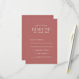 Einfache + Saubere Minimal-UAWG für Hochzeiten RSVP Karte