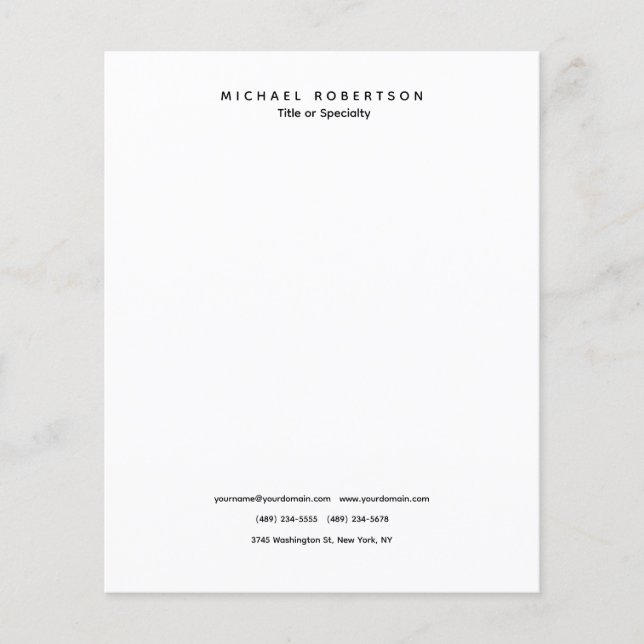 Einfache Sauberkeit Elegant Modernes, Minimalistis Flyer (Vorne)