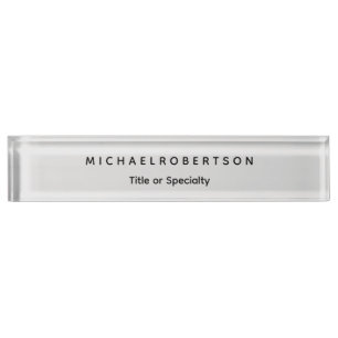 Einfache Sauberkeit Elegant Modernes Minimalistisc Namensplakette