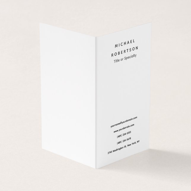 Einfache Sauberkeit Elegant Modernes Minimalistisc Visitenkarten (Vorderseite)