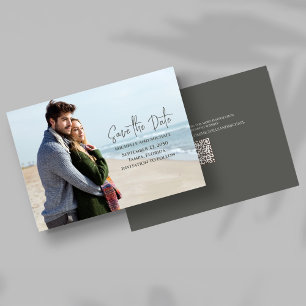 Einfache Save-the-Date-Foto-Hochzeit Save The Date