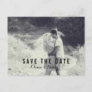 Einfache Save the Date Foto-Postkarte Ankündigungspostkarte