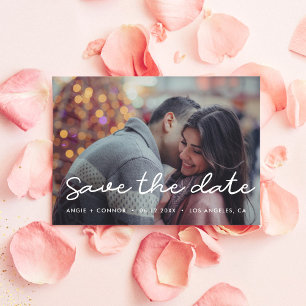 Einfache Save the Date-Fotokarte Date