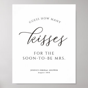 Einfache Schätzung Wie viele Kisses Duschenspiel Poster