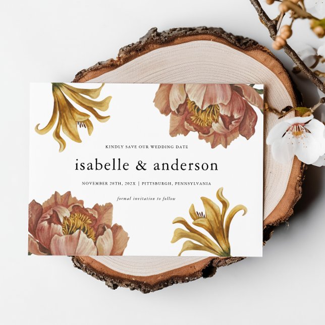 Einfache, schicke Rustikale Foto Hochzeit Save The Date (Von Creator hochgeladen)